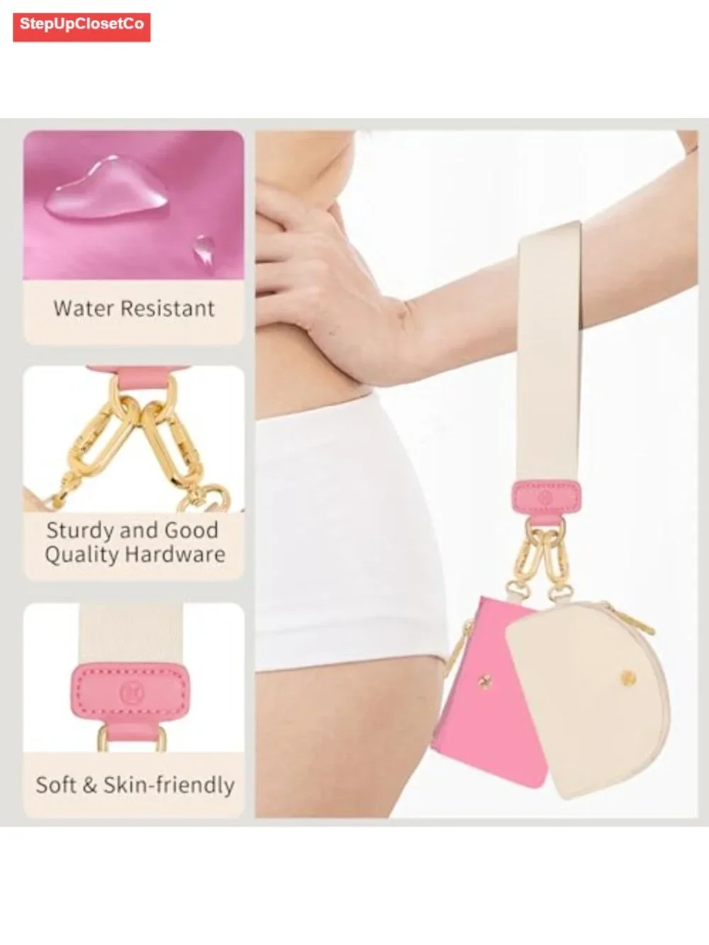 3-in-1 Detachable Keychain Wallet Wristlet for Women | Nylon Coin Purse Card